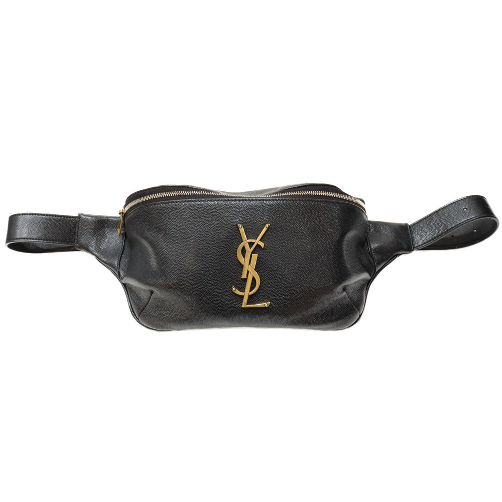 Yves Saint Laurent Belt Bag Monogram Leather Black